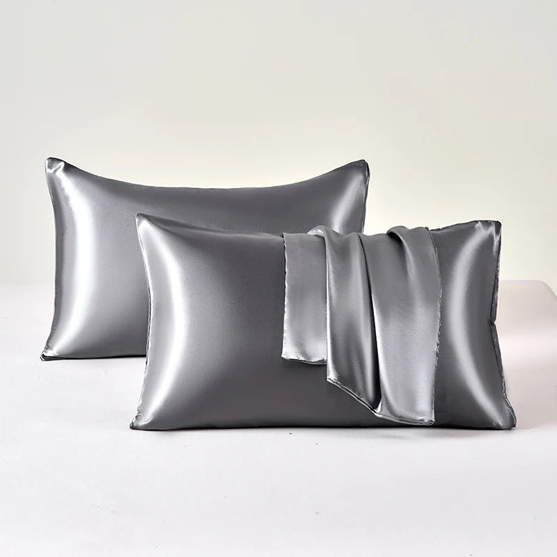 2pcs Satin Pillowcase for Skin and Hair, Satin Pillow Cases Set of 2 Soft Breathable Smooth Cooling Pillow Covers for Sleeping TAVEN System LLC