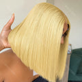 Blonde Short Bob Human Hair Lace Front Wig