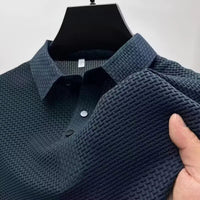 Men's Solid Color Polo Shirt Breathable Casual Short Sleeve TAVEN System LLC