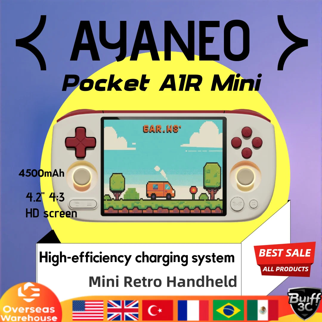 AYANEO Pocket AIR Mini Retro Handheld Retro Pocket Consoles  4.2-inch 4:3 Screen with Hall Joysticks and Triggers MTK Helio G90T TAVEN System LLC