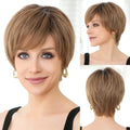 Hair Color: #1 - 100% Remy Human Hair Wigs Brown Short Pixie Cut Lace Front Wig for Women HD Transparent Human Hair Lace Frontal Wigs Taven