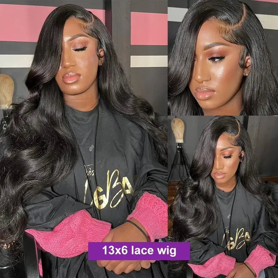 Ships From: CHINA, Stretched Length: 10inches, Density: 100%, Lace Size: 13x4 - Body wave hd transparent lace wig 13x6 human hair For Women choice Pre Plucked 30 40 Inch wavy Frontal brazilian cheap Wigs Taven