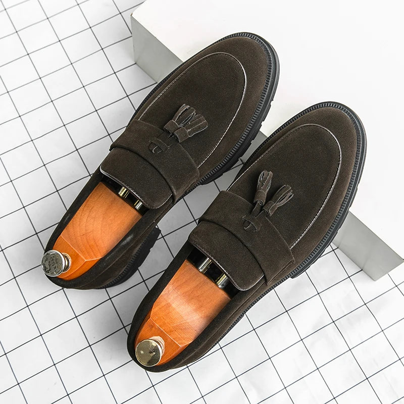 Hot Selling Soft Soled Comfortable Loafers Europe America Massage Soles Men's Commuting Work Shoes Party Men's Formal Shoes TAVEN System LLC