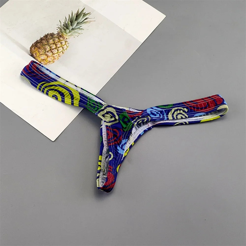 Sexy Printed Lips/Flowers/Camouflage Underwear for Men Mini Panties Penis Pouch String Low Waist Bikini Hombre Lingerie TAVEN System LLC