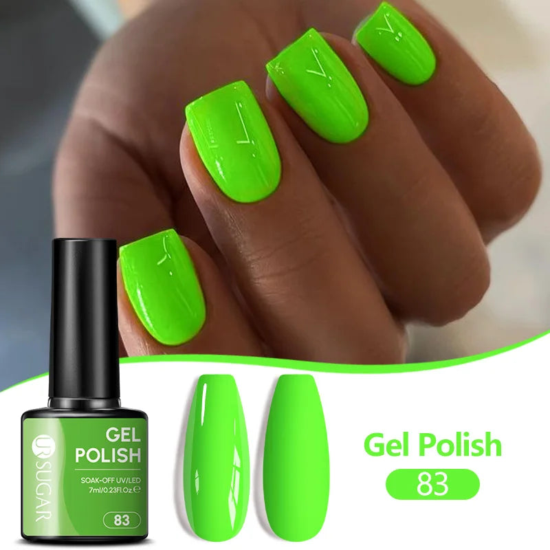 UR SUGAR 7ML Nail Gel Fresh Macaron 107 Colors All For Manicure Semi Permanent Soak Off LED UV Long-Lasting Nail Art Varnish TAVEN System LLC