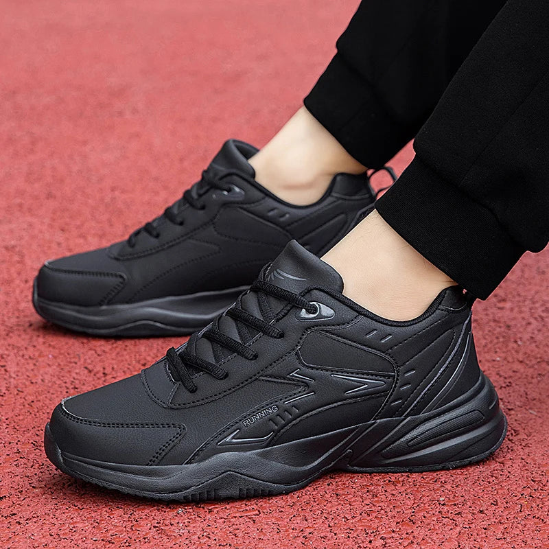 Men Waterproof Leather Hiking Shoes Outdoor Sports Sneakers