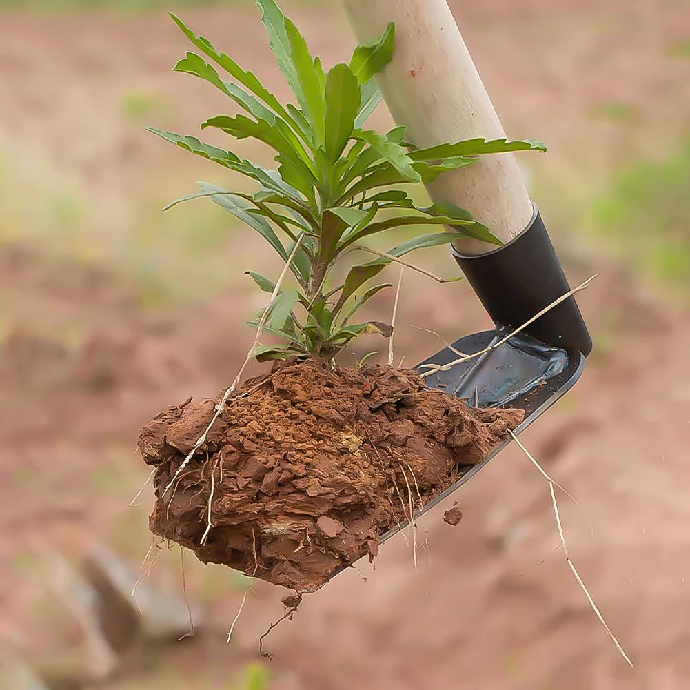 Carbon steel garden hoe for digging weeding and soil loosening