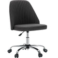 JHK Armless Fabric Office Chair with Wheels Height Adjustable TAVEN System LLC