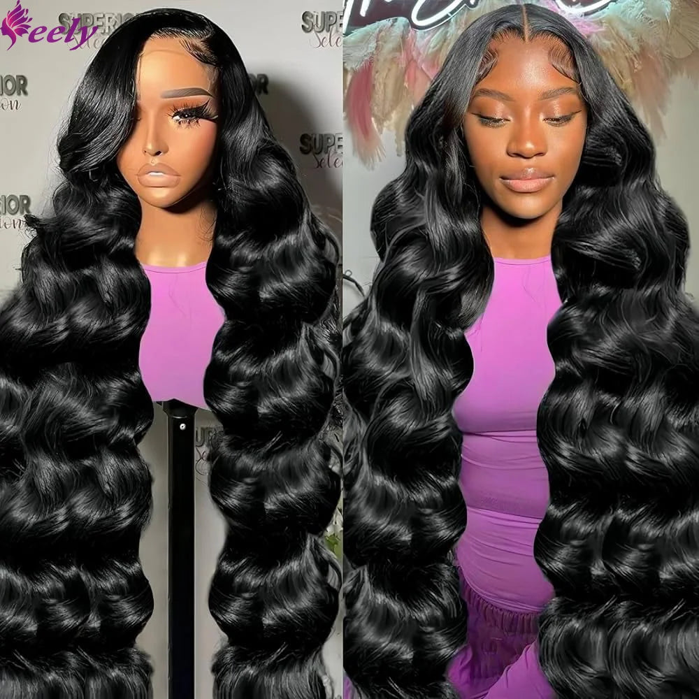 Color: #2, Ships From: CHINA, Stretched Length: 34inches, Density: 200% - Body Wave 13x6 Lace Front Wigs Human Hair 200 Density Brazilian Remy Human Hair Wigs 13x4 Transparent Lace For Women 30 32 Inch Taven