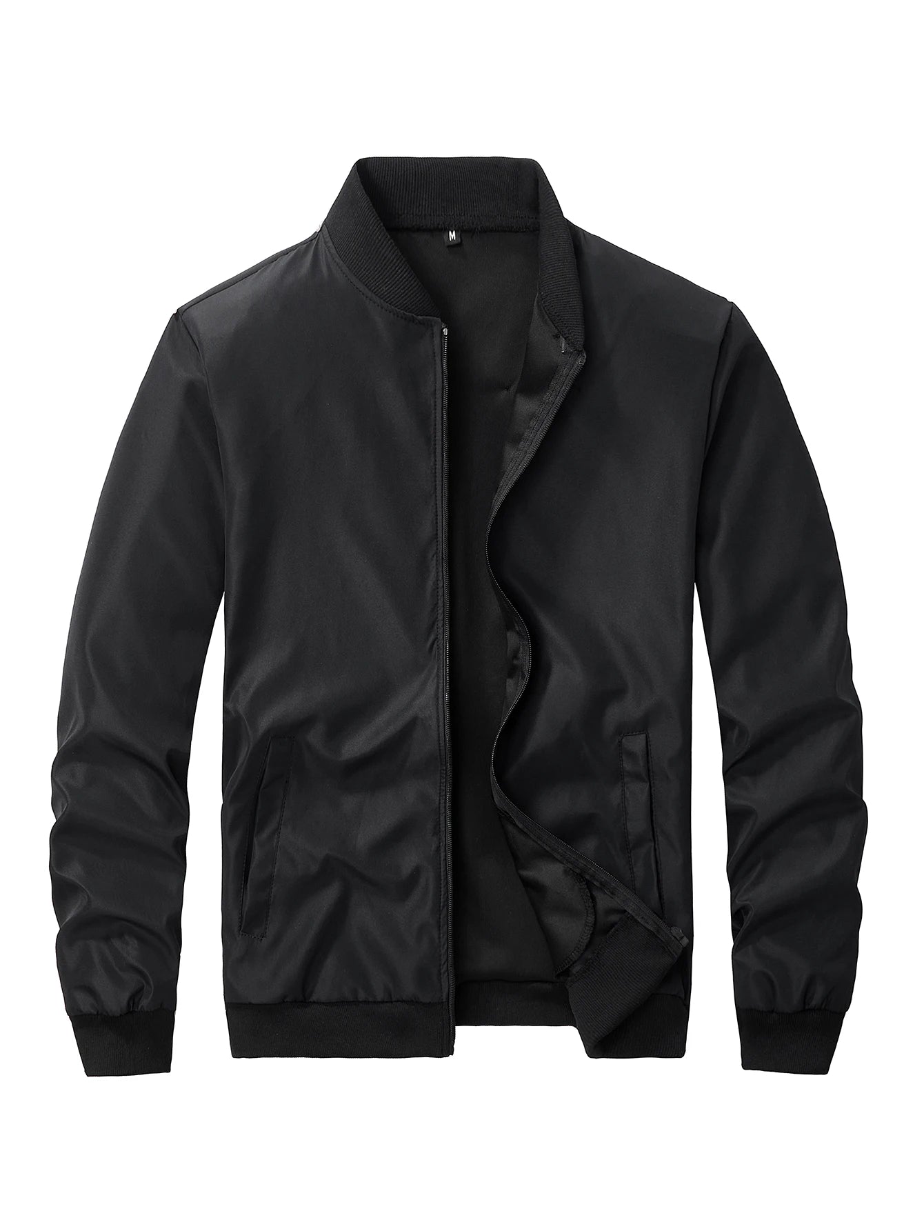 2024 Spring and Autumn New Baseball Collar Short Loose Solid Color Jacket Men's Business Casual Thin Coat Trend TAVEN System LLC