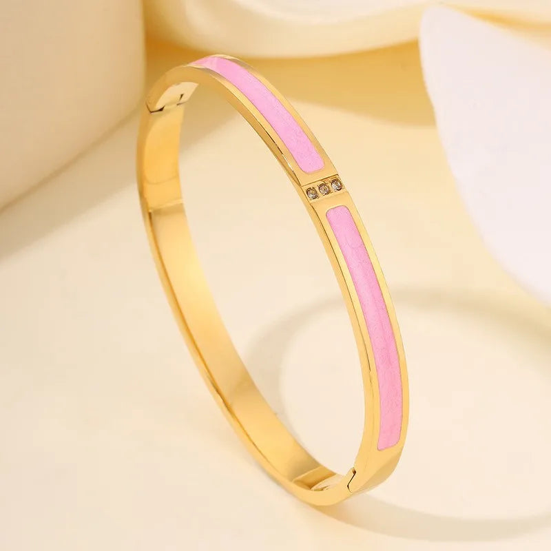 ZAKOL 5/1pcs Sparkling Zirconia Inlaid Stainless Steel Bracelet Set for Women Stackable Bangles Fashion Non Fading Jewelry Gift TAVEN System LLC