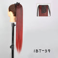 Color: T1B/350, Stretched Length: 34inches - AZQUEEN Straight Synthetic Hairpiece With Ponytail 85cm Super Long Wrap Around Clip In Hair Extensions Pony Tail For Daily Wear Taven