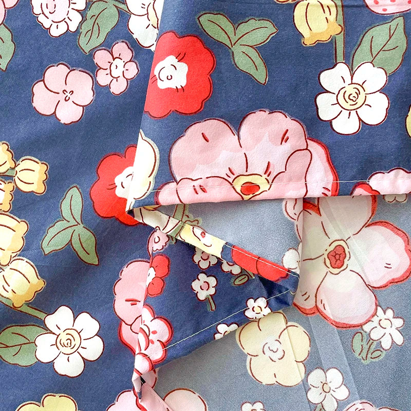 1pc Bed Sheet Flower Printed Top Sheets Single/Queen/King Bedsheet for Double Beds Floral Flat Bed Sheet(without pillowcase) TAVEN System LLC