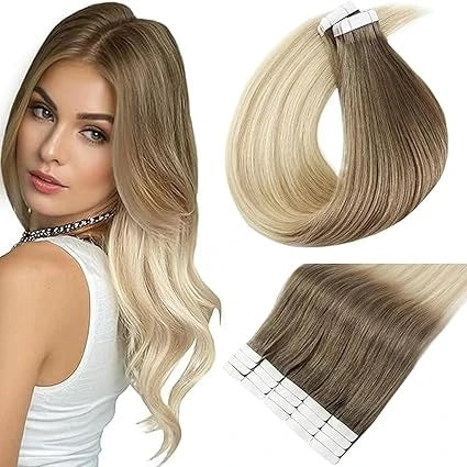 Shine Remy Straight Tape In Human Hair Extensions