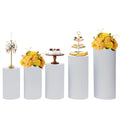 5/3Pcs Round Cylinder Pedestal Stand Freestanding Metal Cylinder Pedestal Wedding Birthday Party Cake Flower Display Pillars TAVEN System LLC