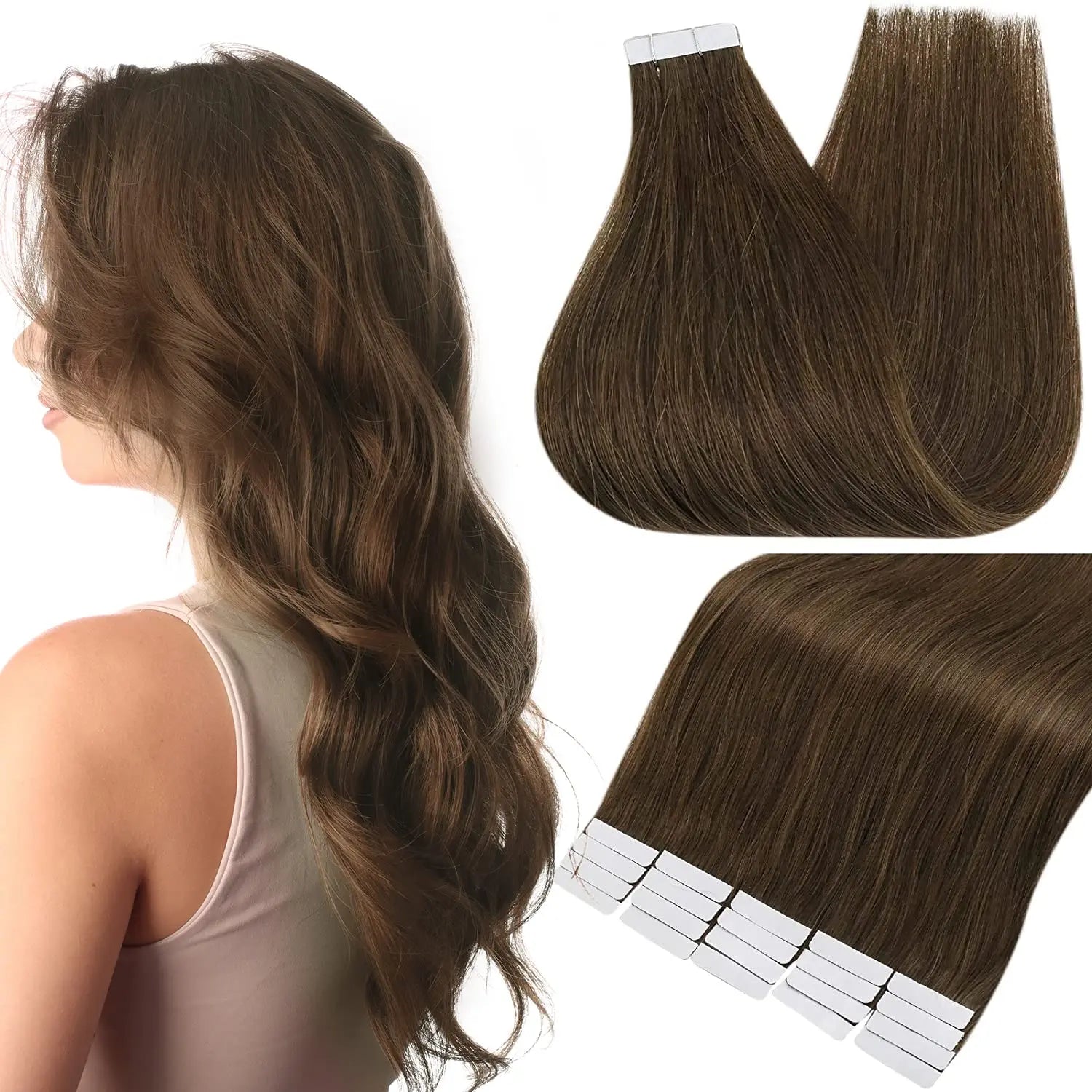 Shine Remy Straight Tape In Human Hair Extensions