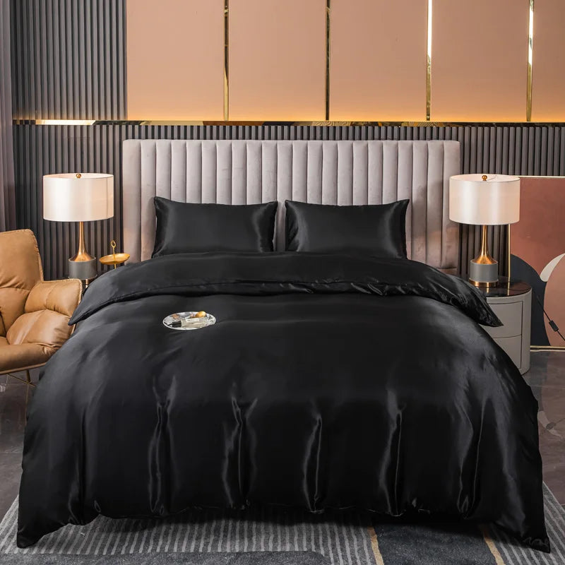 Kuup satin surface Duvet Cover Colored Bedding Set QUEEN KING Size Quilt Cover High Quality Skin Friendly Fabric Bedding Cover TAVEN System LLC