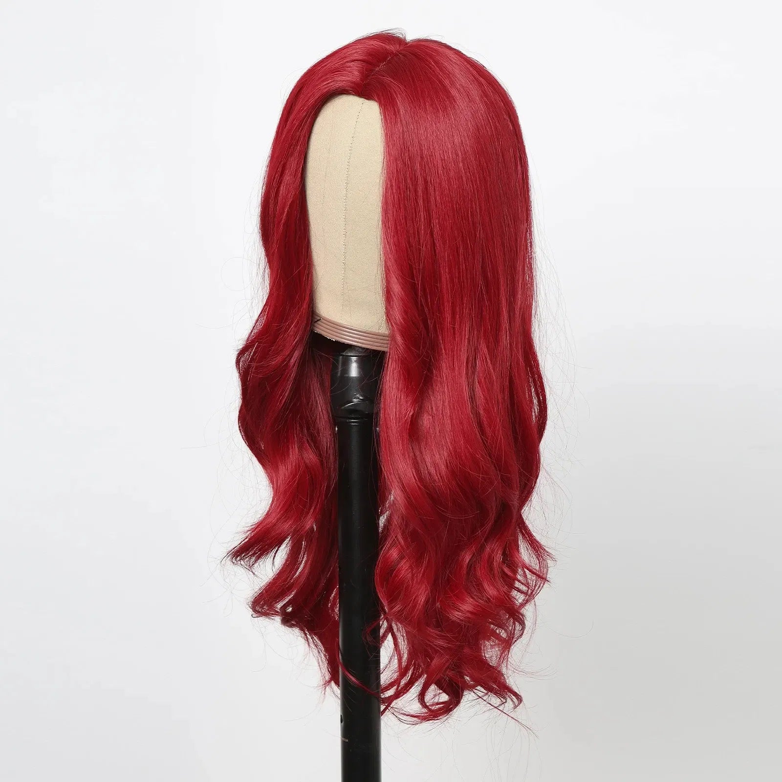 Color: #350 - Red Synthetic Wigs Long Body Wavy Wig Natural Hairline Daily Red Hair Heat Resistant Fiber Smooth Party Cosplay Wig Taven