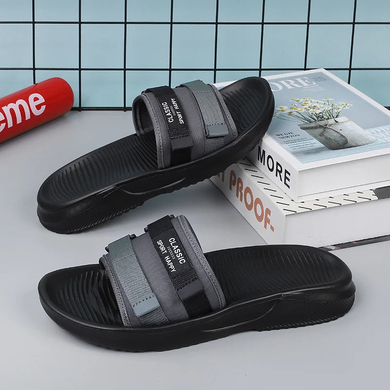 Summer New Men's Slippers Outdoor Beach Sandals Mens Lightweight Slides Men Casual Shoes Flip-flops Home Slippers Beach Sandals TAVEN System LLC