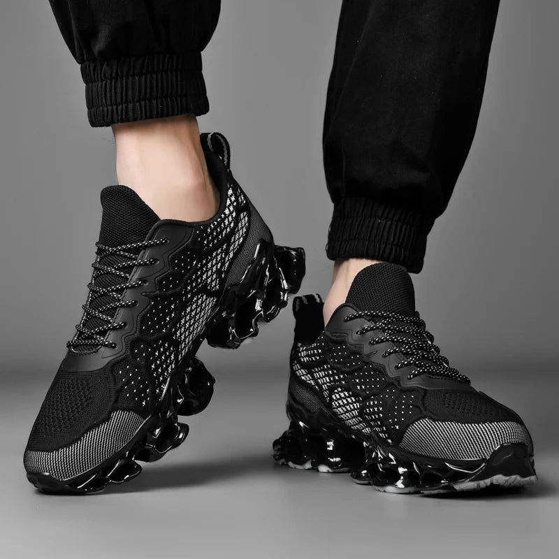 Men Flyknit Sneakers Breathable Lightweight Casual Running Shoes