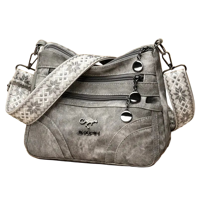 Women Vintage Canvas Crossbody Bag Multi Pocket Shoulder Hobo Bag TAVEN System LLC