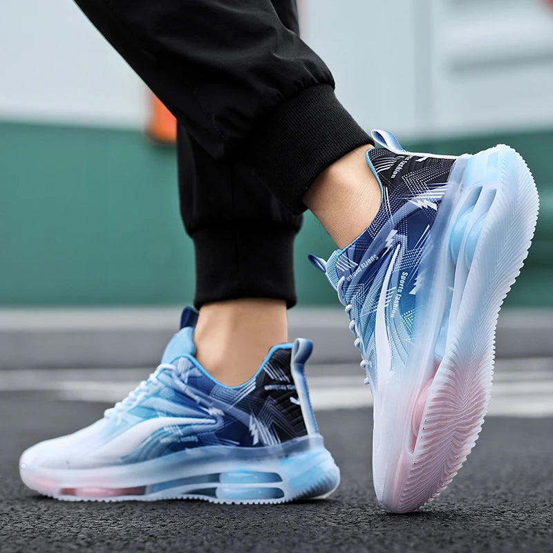 Men's Fashionable Basketball Shoes with Air Cushioning, Comfortable and Non-Slip, Breathable and Shock-Absorbing, Suitable for Men's Outdoor Activities TAVEN System LLC