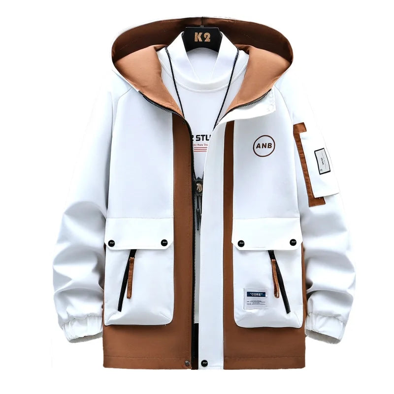 Men Hooded Tracksuit Set Autumn Casual Jacket Pants Sportswear Outfit