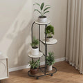 Metal plant stand with wheels for indoor outdoor plants