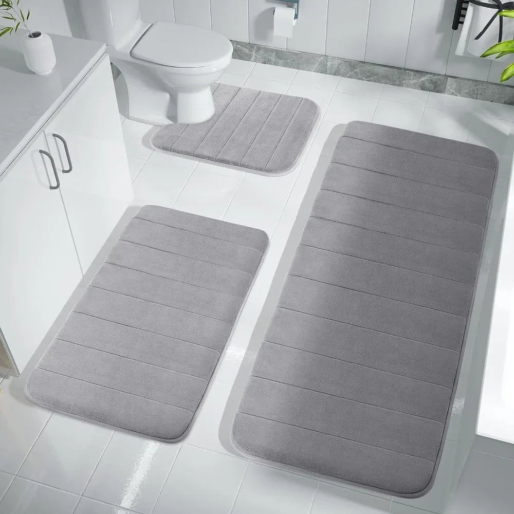 Super Absorbent Bath Mat Memory Foam Carpet Non-slip Bathroom Rug Bathtub Side Floor Rugs Shower Room Doormat Toilet Footpad TAVEN System LLC