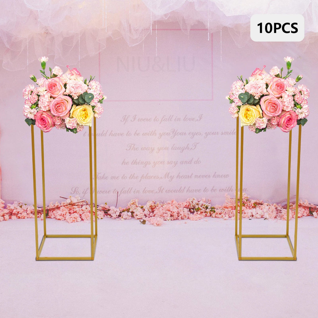 Gold wedding flower stand metal display columns 60cm