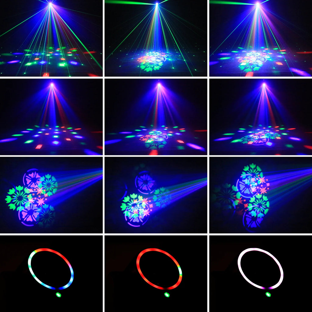 U'King Mini 30W Beam Pattern Moving Head Light RGB DMX Sound Activated Strobe Effect Stage Light for DJ Disco Party Christmas TAVEN System LLC