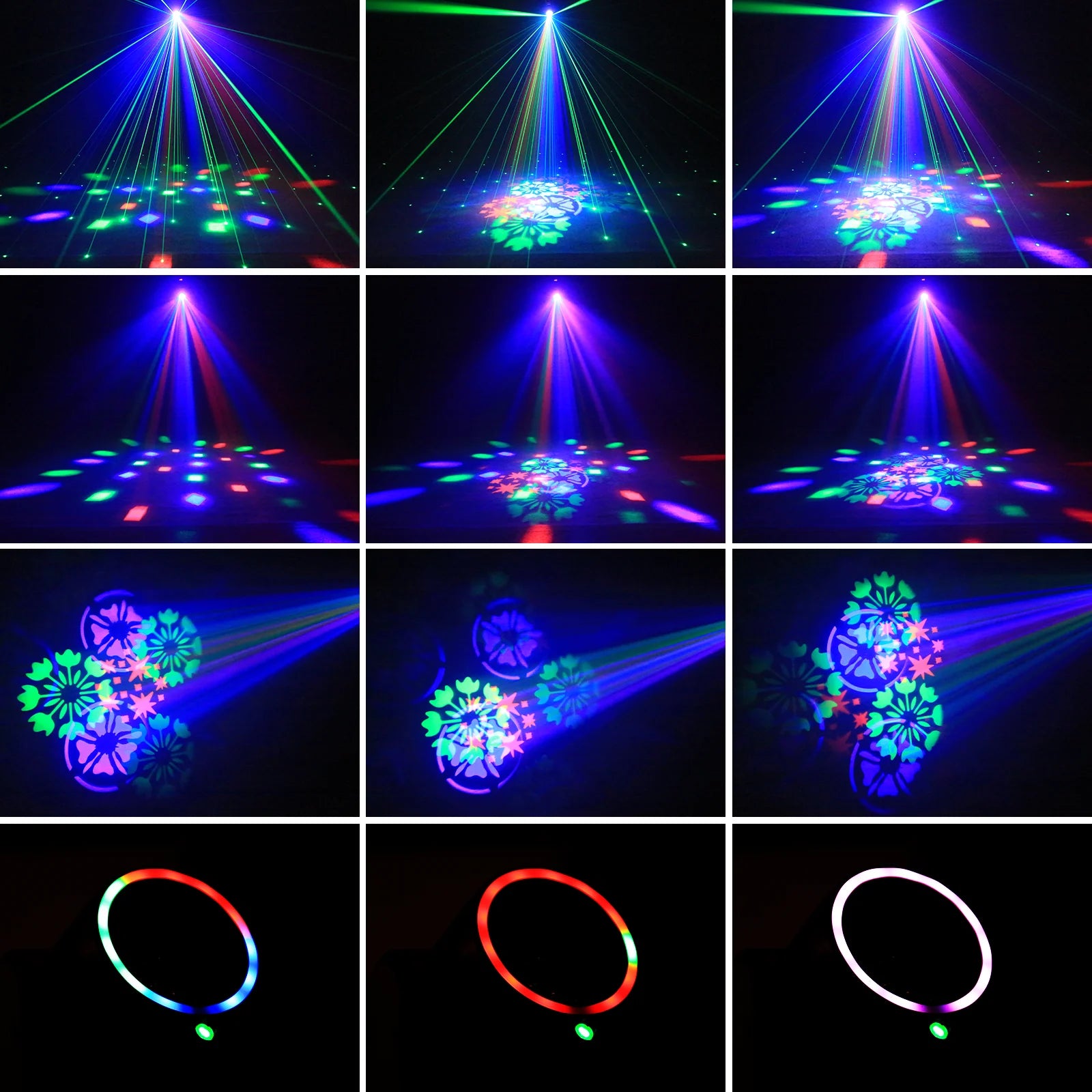 U'King Mini 30W Beam Pattern Moving Head Light RGB DMX Sound Activated Strobe Effect Stage Light for DJ Disco Party Christmas TAVEN System LLC