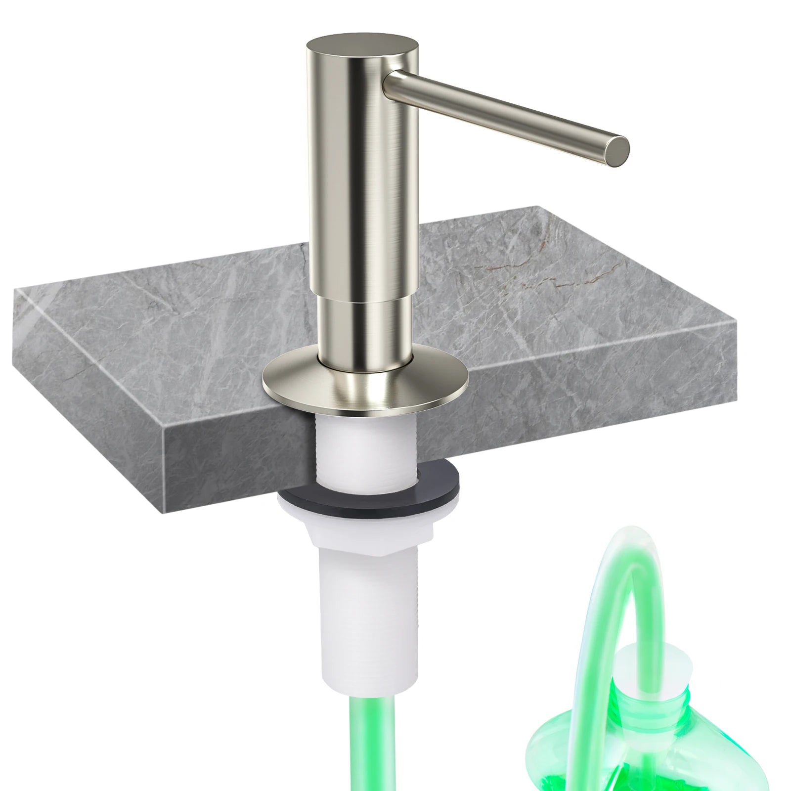 Samodra liquid Soap Dispenser With Extension Tube Kit Brass Pump Head For Kitchen Sink Bathroom accessories 4 color dispenser So TAVEN System LLC