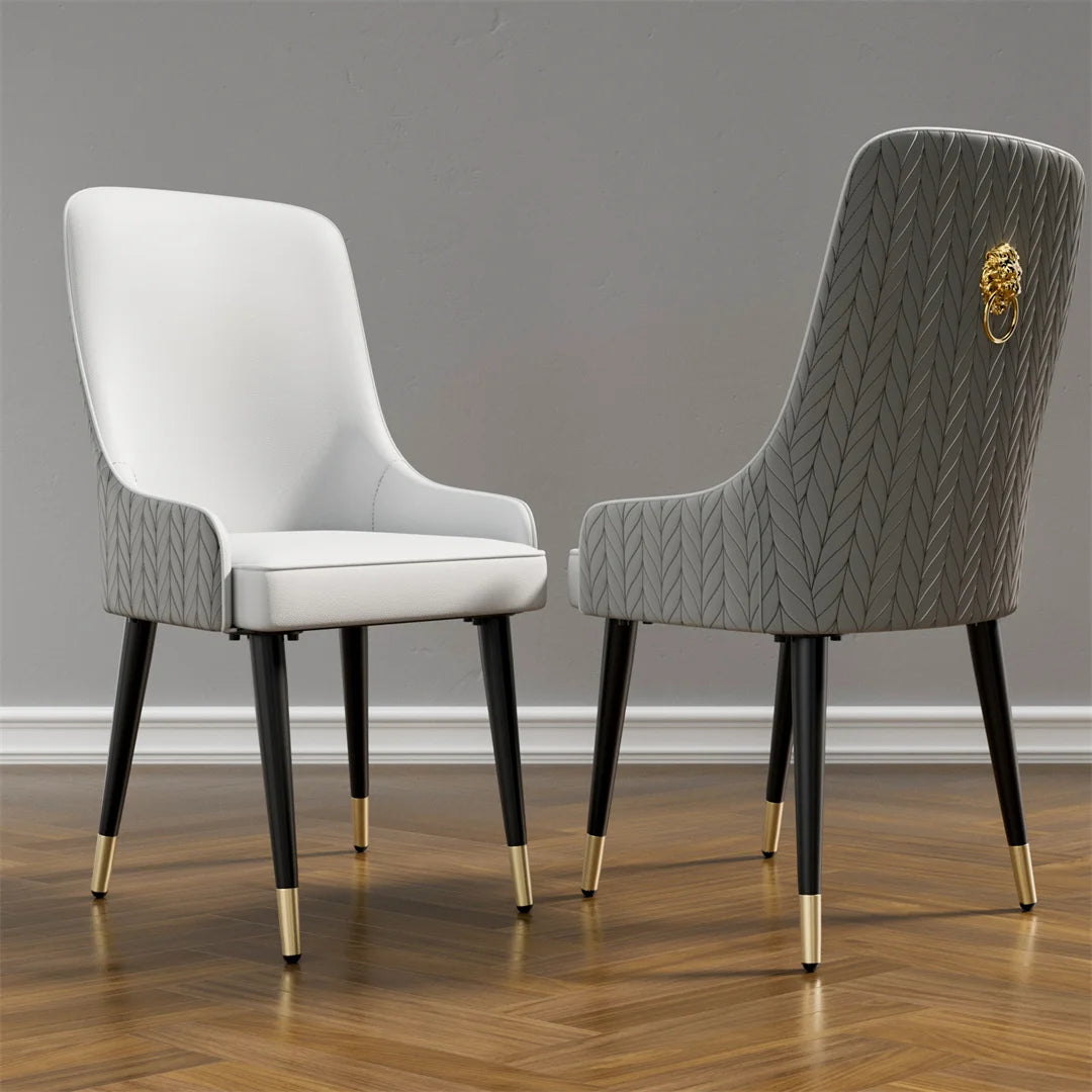LUVODI Modern Luxury Microfiber Leather Dining Chairs Set TAVEN System LLC