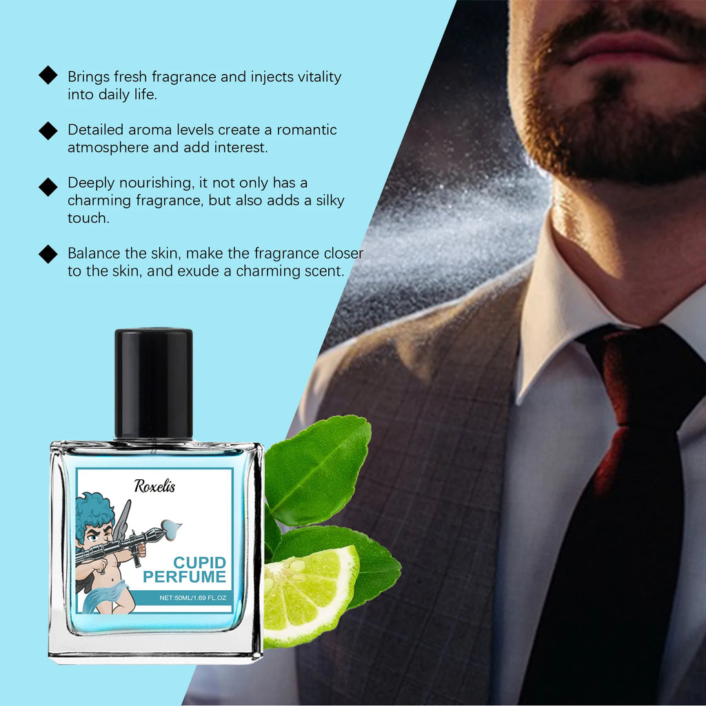 Roxelis 50ml Cupid Glamour Perfume Men Pheromone Fragrance Long Lasting Gentlemen Festival Couple Gifts Cologne Charming Perfume TAVEN System LLC