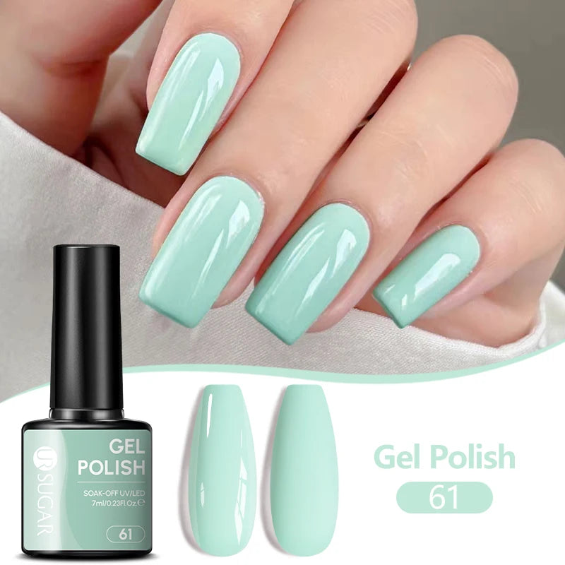UR SUGAR 7ML Nail Gel Fresh Macaron 107 Colors All For Manicure Semi Permanent Soak Off LED UV Long-Lasting Nail Art Varnish TAVEN System LLC