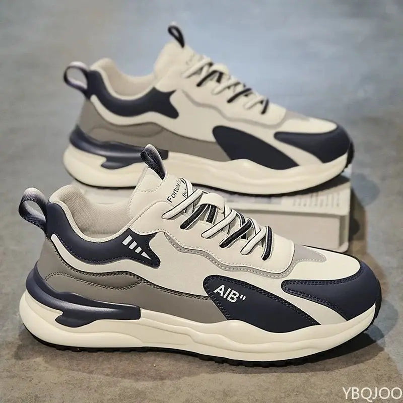 Men Height Increasing Sports Shoes Breathable Running Sneakers