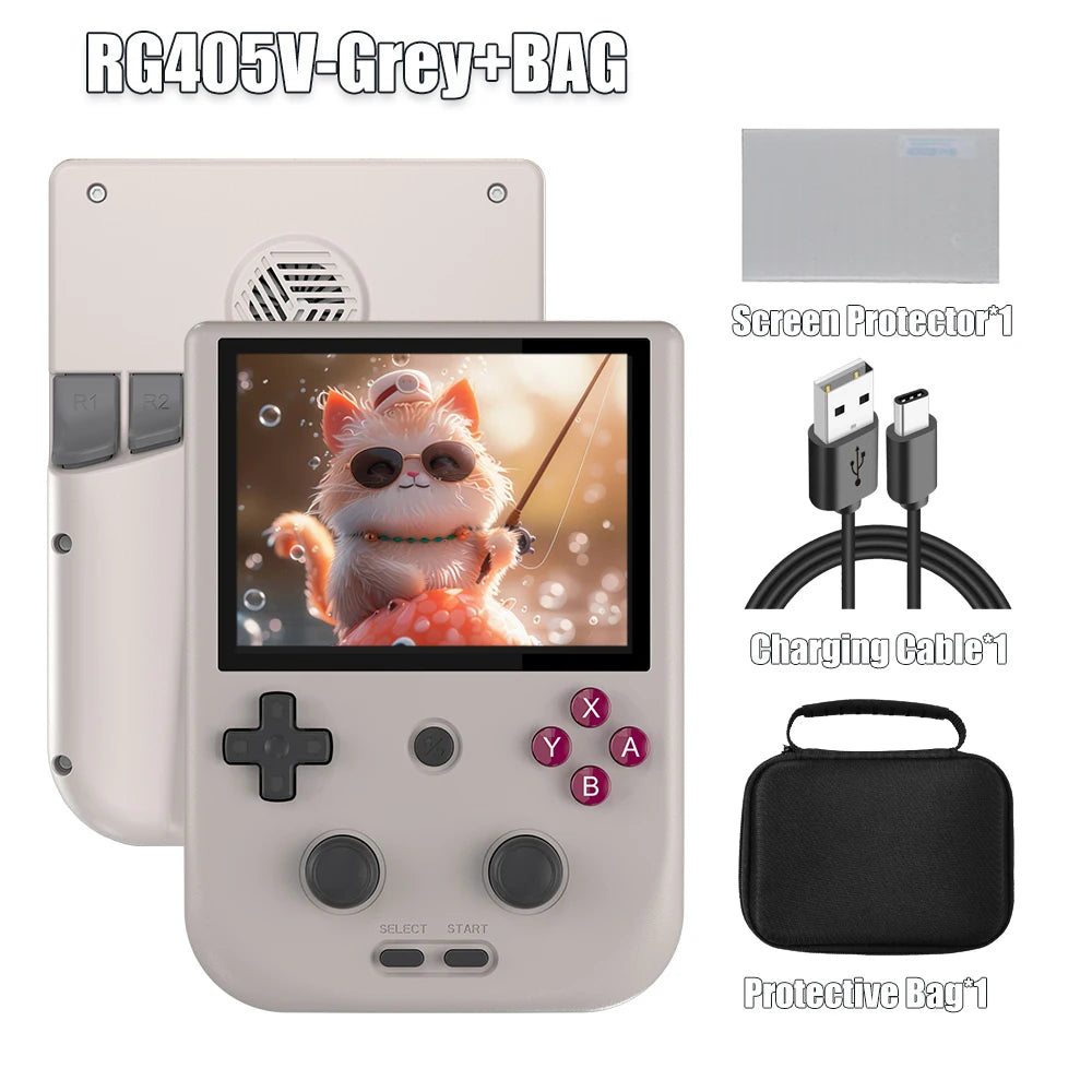 Anbernic RG405V Handheld Game Console 4’’ IPS Touch Screen Android 12 Unisoc Tiger T618 64-bit Game Player 5500mAh OTA Update TAVEN System LLC