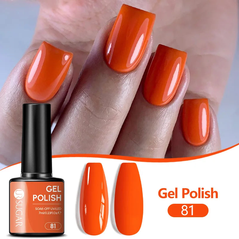 UR SUGAR 7ML Nail Gel Fresh Macaron 107 Colors All For Manicure Semi Permanent Soak Off LED UV Long-Lasting Nail Art Varnish TAVEN System LLC