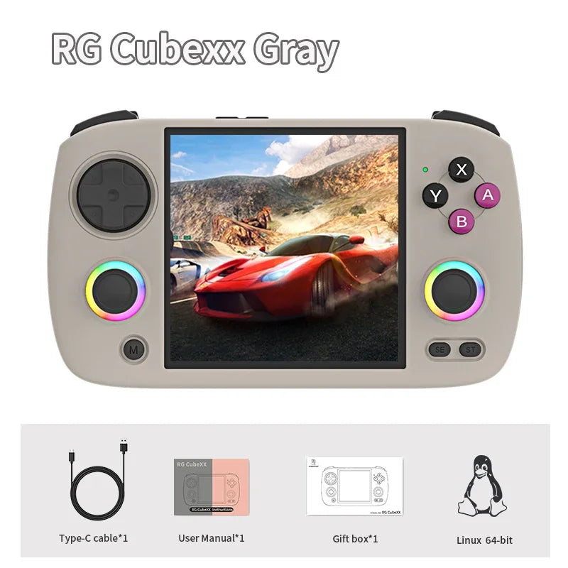 ANBERNIC RG CubeXX Retro Handheld Games Console Linux RGB Joystick Video Gaming Player Supports WIFI HD TV Connection RG Cube XX TAVEN System LLC