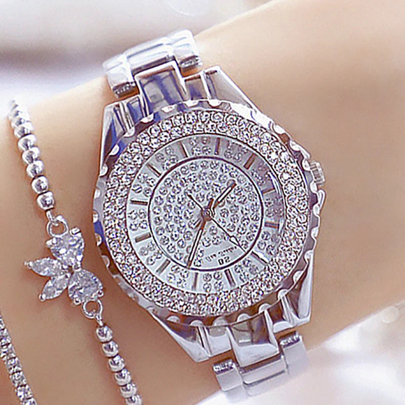 Women Gold Bracelet Dress Watches 2025 Top Brand Luxury Ladies Wrist Watches For Female Clock Fashion Elegant Full Steel - TAVEN System LLC
