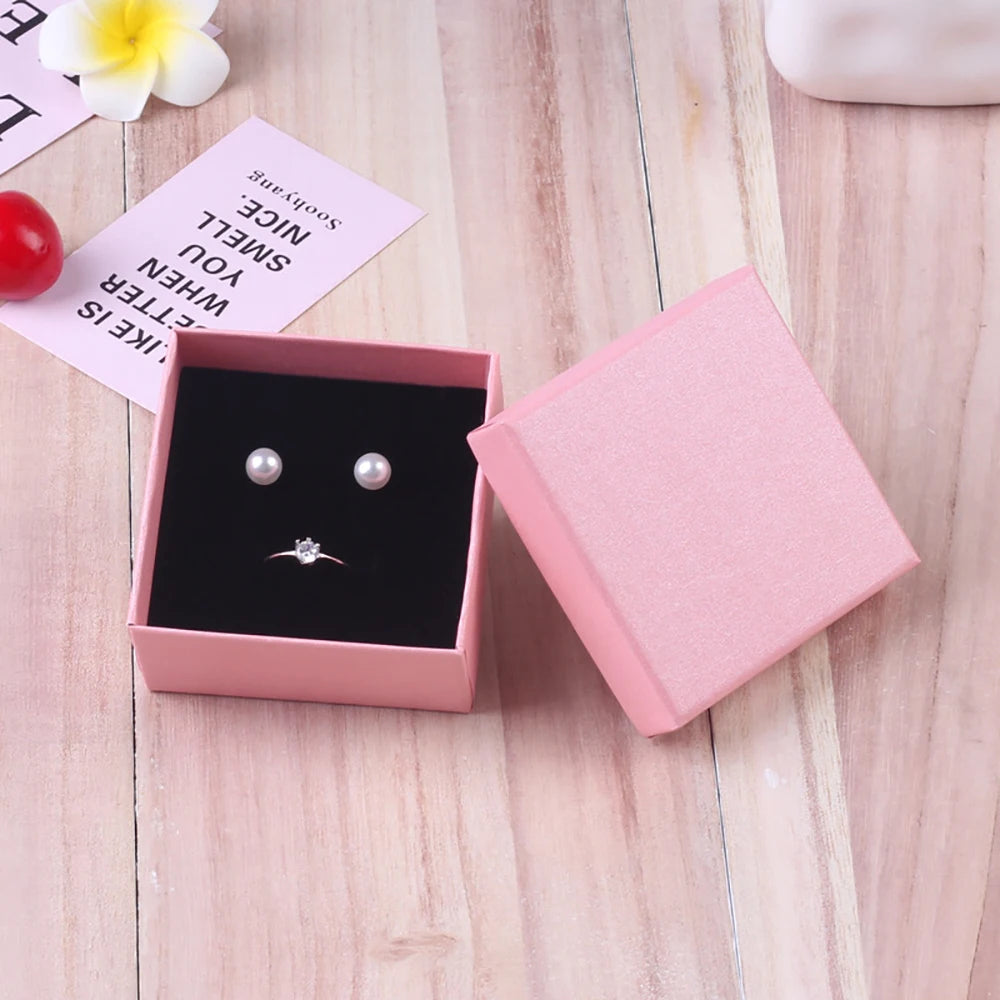 12pcs/ lot Simple Box Earnail Rings Earrings Bracelet Necklace Gray Black Paper Jewellry Display Case Jewelry Organizer Boxes TAVEN System LLC