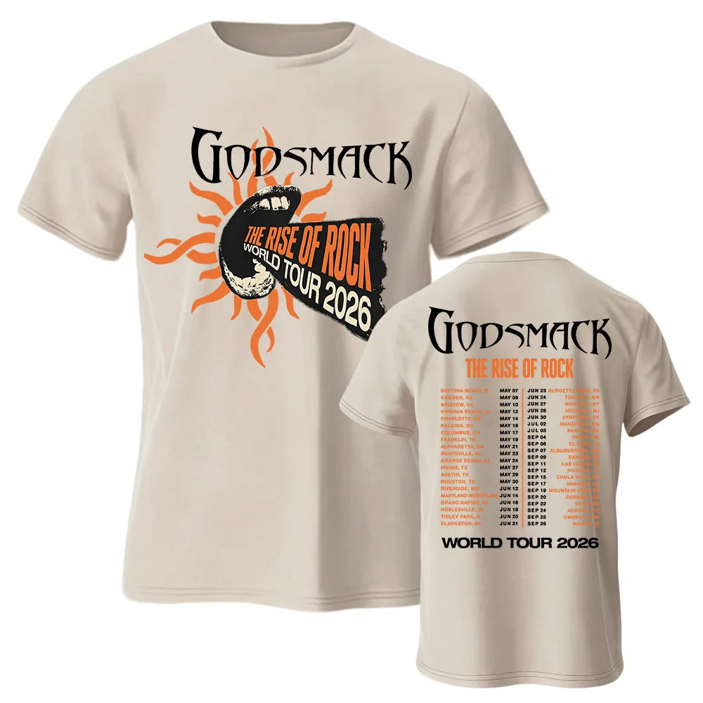 Godsmack World Tour Graphic Cotton T-Shirt Rock Tee TAVEN System LLC