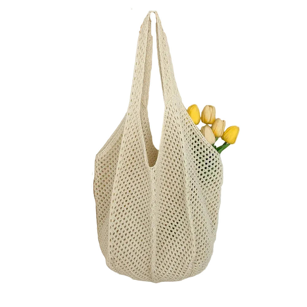 Women Straw Woven Beach Tote Bag Crochet Shoulder Handbag TAVEN System LLC
