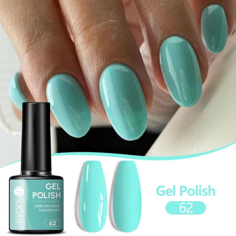 UR SUGAR 7ML Nail Gel Fresh Macaron 107 Colors All For Manicure Semi Permanent Soak Off LED UV Long-Lasting Nail Art Varnish TAVEN System LLC