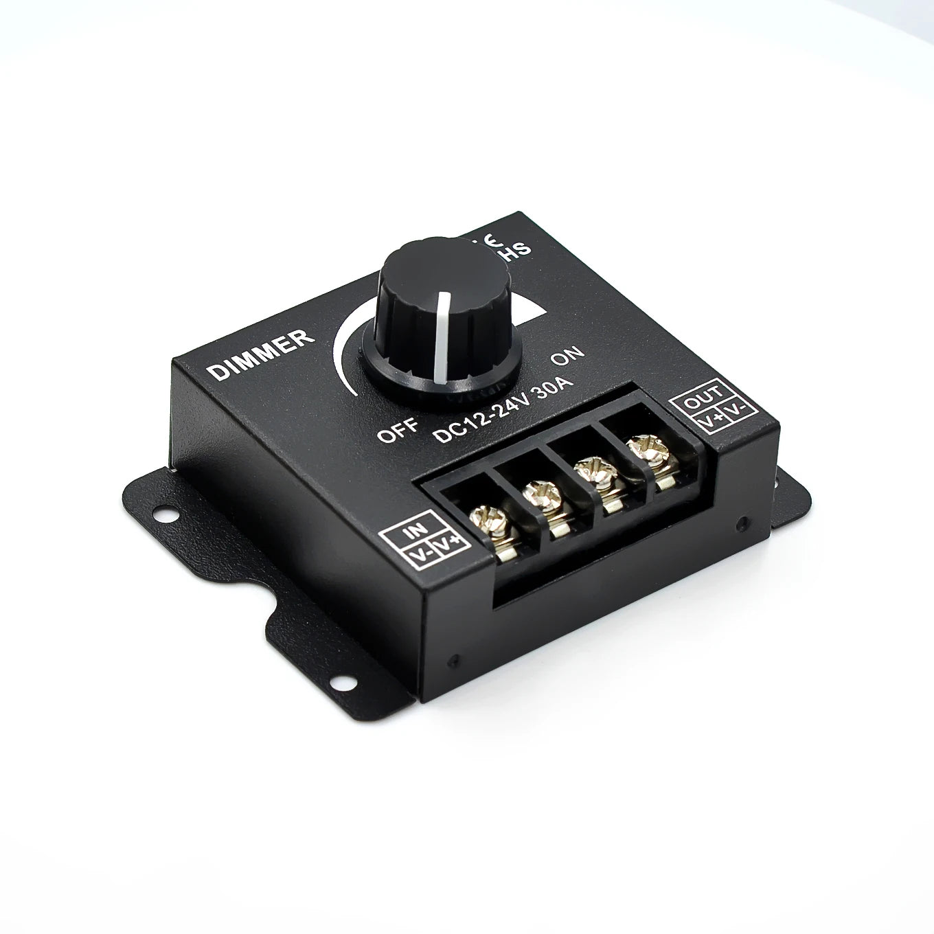 DC12-24V 30A Knob Dimmer Brightness Adjustment Stepless Dimming Switch Controller for 3528 5050 COB SMD LED Strip Light TAVEN System LLC