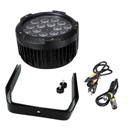 2X IP65 Waterproof Stage Effect Aluminum Led Par 18x18W RGBWA UV 6in1 DMX512 Outdoor Down Light DJ Equipment Disco Wash No Noise TAVEN System LLC