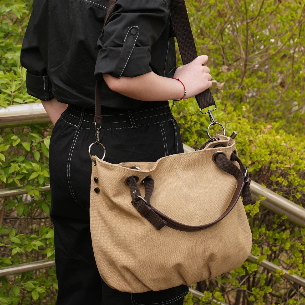 Women Canvas Crossbody Tote Bag Fashion Shoulder Handbag TAVEN System LLC