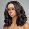 Loose wave bob human hair lace front wig