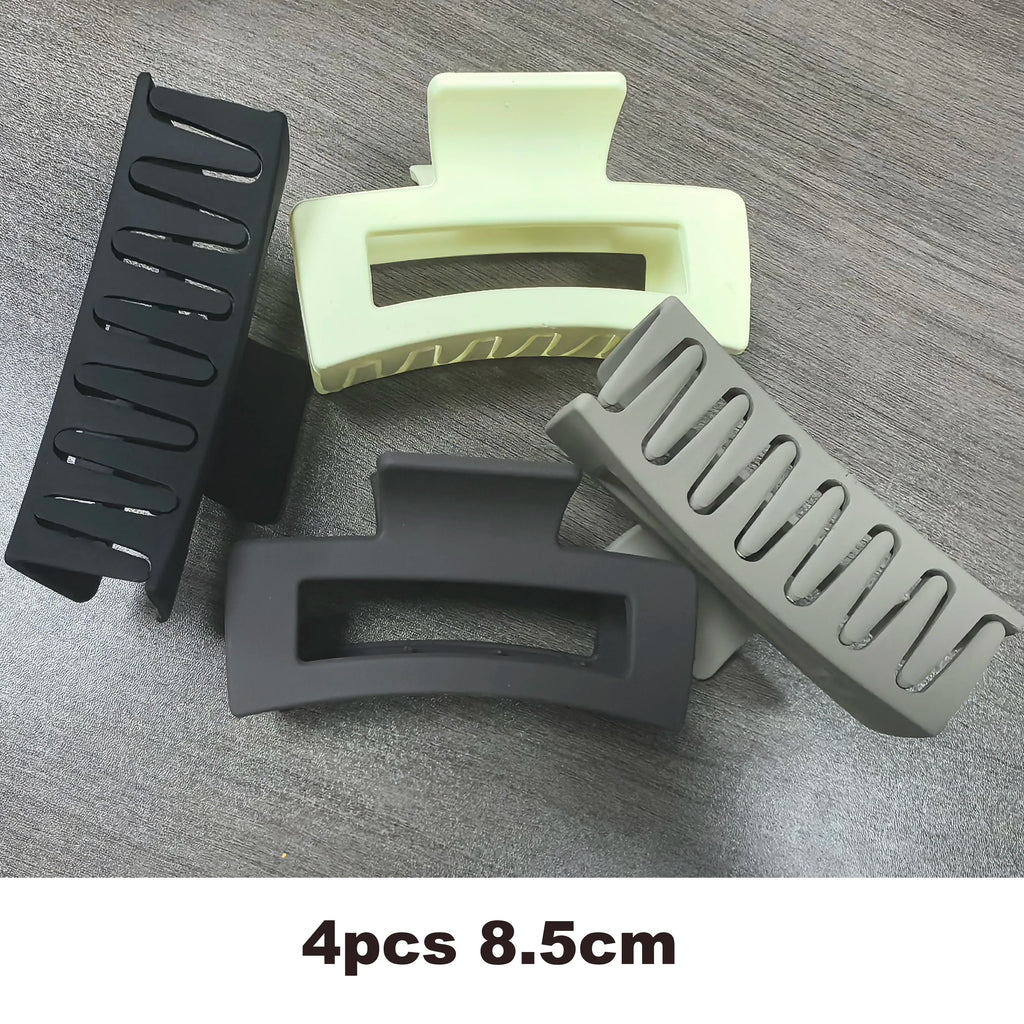 ‌4pcs Shark Jaw Hair Claw Clips | Extra-Large Non-Slip Hold for Thick Hair | Solid Color Hair Accessories Set, Ponytail Tools TAVEN System LLC